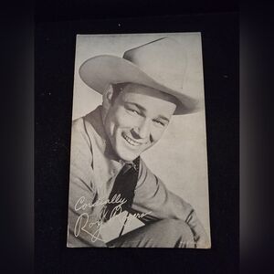 VTG VGUC Roy Rogers Salutation Exhibit Card c1950s